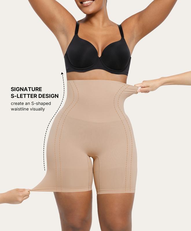 Shapellx Shapewear Sculpting Shorts for Women Seamless High Waisted Body Shaper Thigh Slimming Underwear