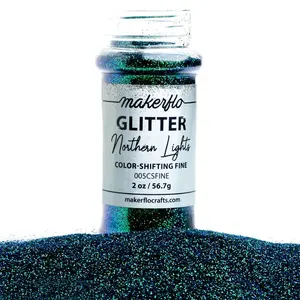 Makerflo Color-Shifting Fine Glitter - Northern Lights Shaker Bottle