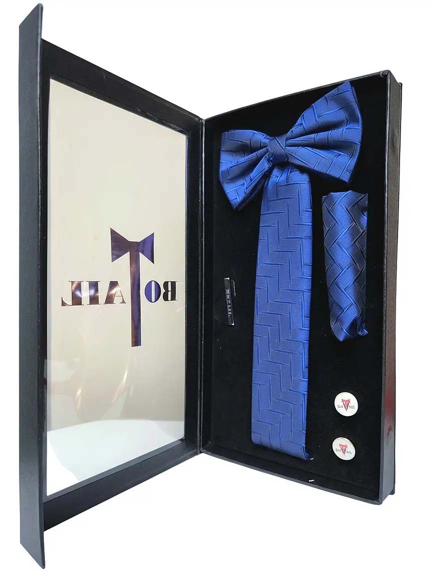 Botail Navy Blue Maze Neckwear-Gift Set
