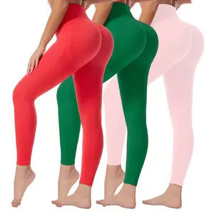 1-3Packed Seamless High Waisted Yoga Pants for Women with Tummy Control & Scrunch Butt Lifting - Buttery Soft, Squat Proof & No Pockets for Gym, Yoga, Lounge Women's Wide Leg Comfort Men's High-Waist Casual Stretch solid Raw Edge Hem Flare Yoga Pants