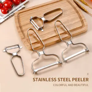 1 Piece Multifunctional Stainless Steel Peeler, Versatile Vegetable and Fruit Skin Remover for Kitchen Use, Efficient Potato & Fruit Peeling Tool