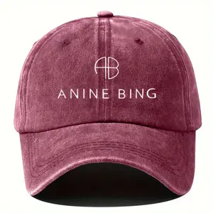 ANINE BING Unisex Acrylic Print Geometric Design Baseball Cap - Soft Washed, Machine Washable, Durable Headwear for Casual Outfits