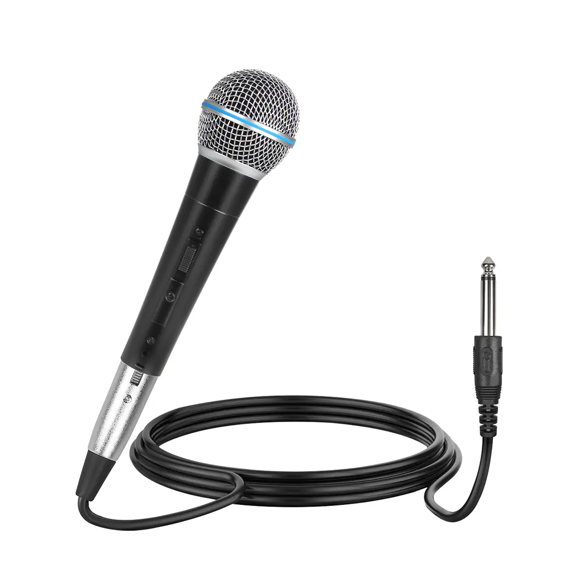 YS-58 Handheld Wired Dynamic Microphone - 13ft Cable, ON/OFF Switch, 6.35 mm Jack, Solid Close-Range Directional Pickup, Easy Operation, Mixer/Amp Compatible, Environmentally Friendly Materials, for Birthday, Casual Use (Adults) mic microfonos karaoke
