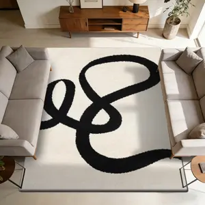 Velvet soft and comfortable patterned printed carpet, suitable for multiple scenarios, available in various sizes, soft and non-shedding, Modern Abstract Area Rugs