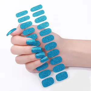 No Bake Gel Nail Strips- Aqua