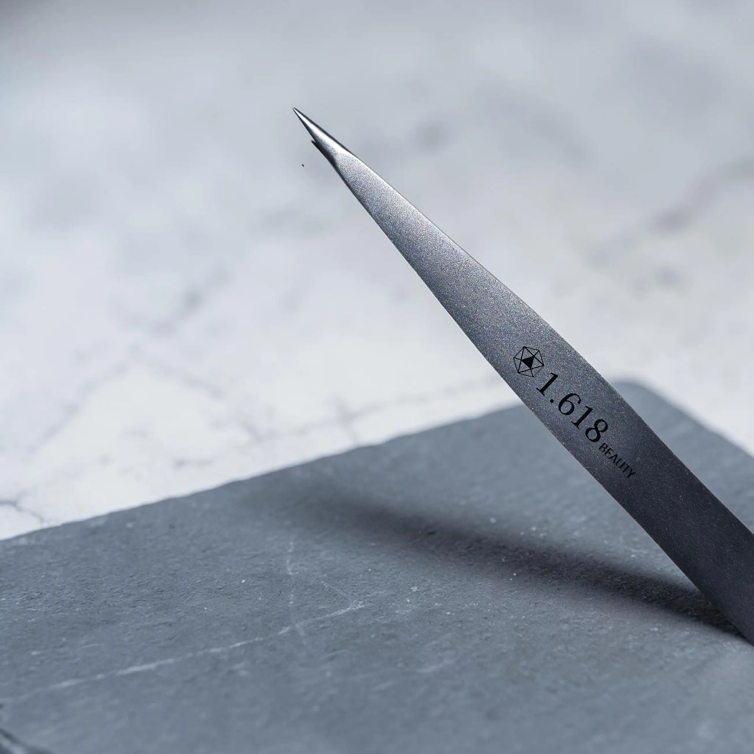 4-inch Stainless Steel Industrial Ultra-Fine Point Tweezer, Ergonomic Design Hand Tool for Precision Tasks, Splinter Removal, Ingrown Hairs, Brow Grooming, All Seasons Use