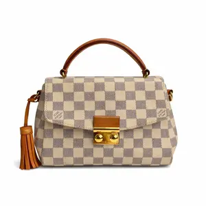 Pre-owned Louis Vuitton White Damiar Canvas Shoulder Bags BJ1101704052 Croisette Shoulder Bag