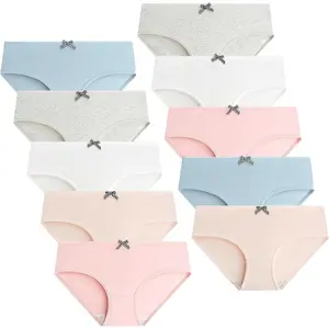 X-UDW07  Teen Girls Cotton Panties Underwear Briefs Pack of 10