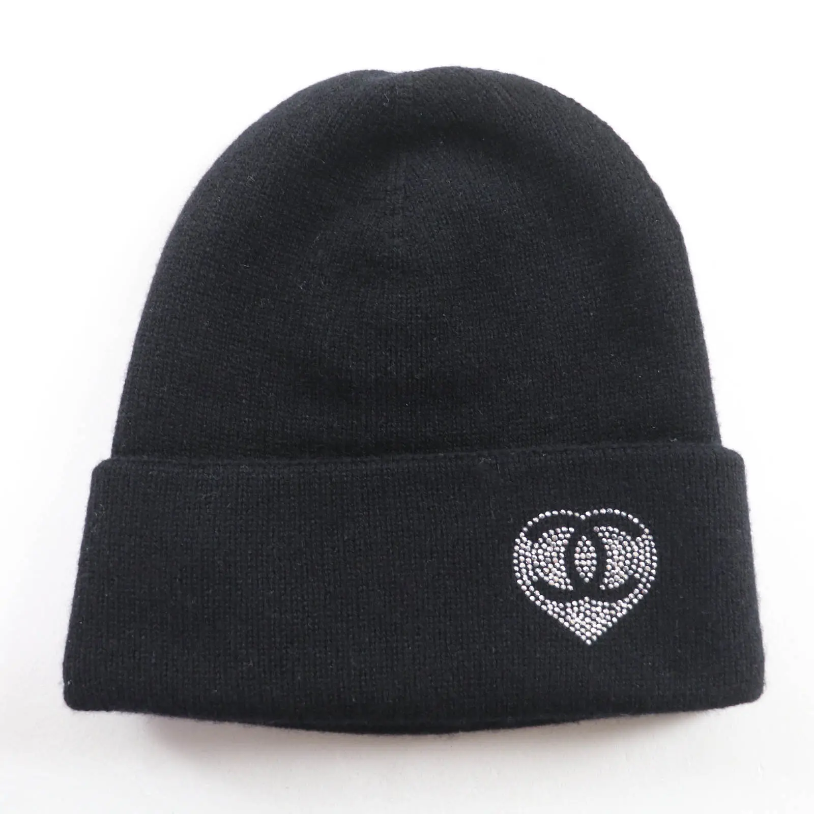 Pre-owned CHANEL Others Small Leather Goods COCO Mark Cashmere Knit Cap