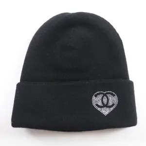 Pre-owned CHANEL Others Small Leather Goods COCO Mark Cashmere Knit Cap