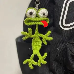 DIY Crochet Clown Frog Keychain Kit • Cute Handmade Bag Charm For Couples & Best Friends