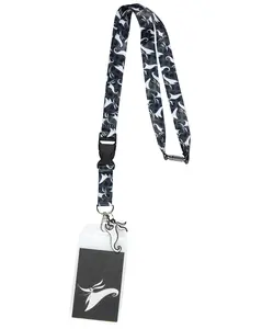Nightmare Before Christmas Lanyard Zero the Dog ID Badge Holder Lanyard w/ 2" Rubber Pendant