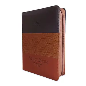 Biblia con Cierre Compacta 11 puntos RV1960 imit tricolor cafe con indice