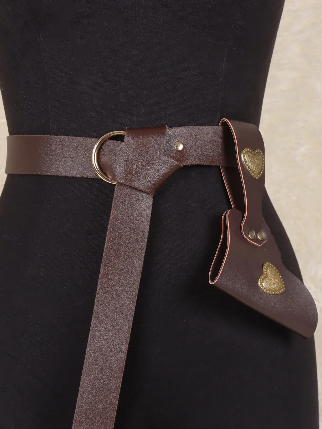 2 Pcs Medieval PU Leather Belt Set, Viking Knight Role Play Knife Sheath, Pirate Sword Scabbard, Renaissance Viking Faire LARP Halloween Cosplay Costumes