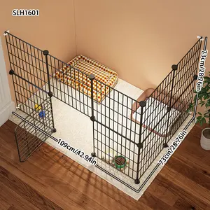 DIY Assemble Pet Fence Indoor Barrier, Rabbit Hedgehog Dog Cage, Small Dog Kennel, Durable Puppy Playpen, Plastic Material, No Model