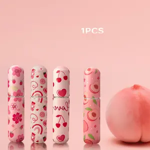 Women's Perfume Spray Bottle, 0.17 Oz Fruit Print Design, Direct Fill Style, Travel & Outdoor Essential, Portable Scent Dispenser, Cosmetics Makeup Tools