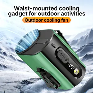 2026 Outdoor Cool Clip Fan UnderShirt, Cool Clip Waist Fan, Portable 5000mAh Rechargeable Fan for Running/Hiking/Camping, LED Light Included