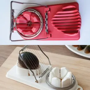 Creative Egg Slicer, Stainless Steel Wire Steamed Egg Cutter, Strawberry Slicer, Canned Meat, Fruit, Mushroom & Tomato Slicer