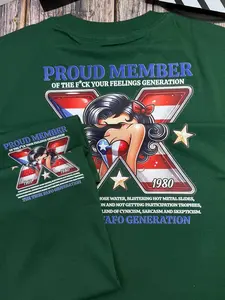 Custom Girls Est.Year Gen X 1965-1980 Flag Shirt, Vintage GenerationX 2 Side T-shirt, Cotton Fabric For Men, For Women
