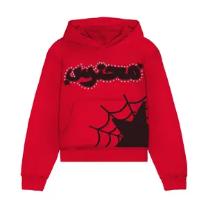 ‘salvation’ red rhinestone hoodie