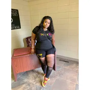 Black and Multi Color THICKER Fit