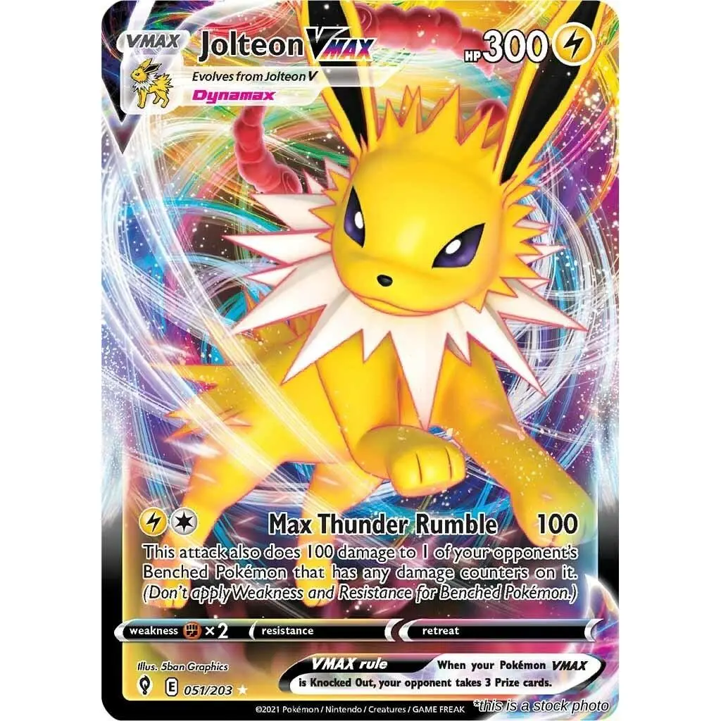 Jolteon VMAX 051/203 Pokemon SWSH07: Evolving Skies Ultra Rare