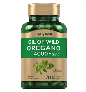 Piping Rock Oregano Oil Capsules 4000mg | 200 Pills | Herbal Extract Supplement | Wild Harvested | Non-GMO, Gluten Free