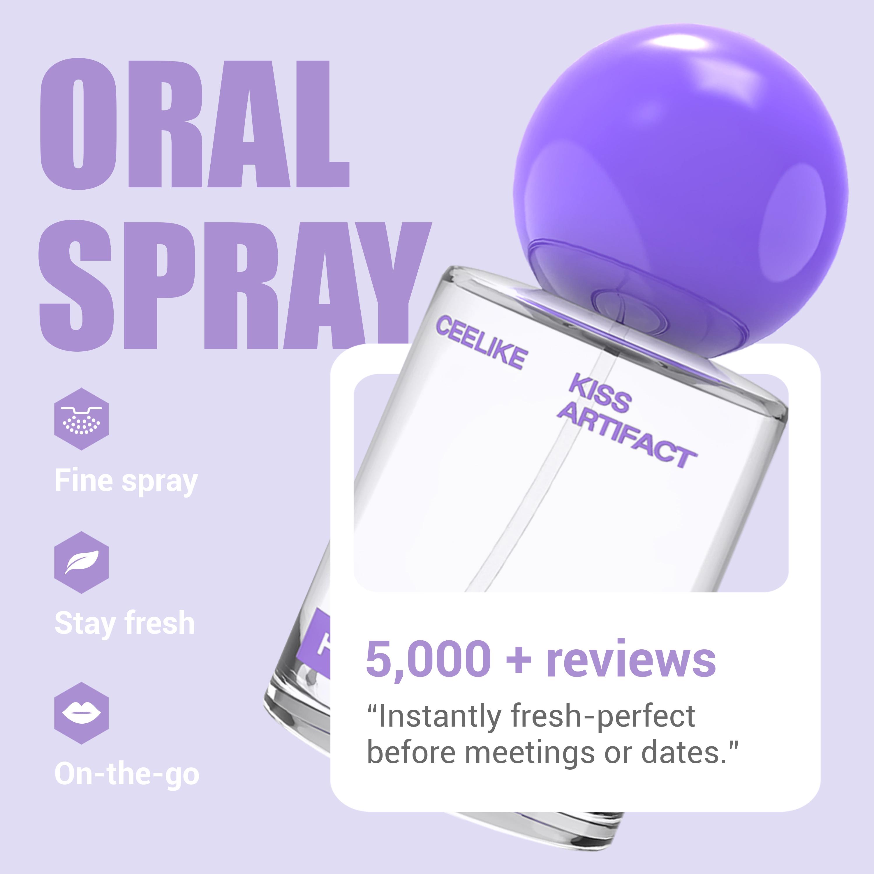 【CEELIKE】 Probiotic Oral Spray | 20ml Breath Freshener for Long-Lasting Freshness & Oral Care | Portable & Sugar-Free