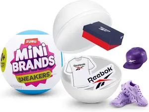 Sneakers Mini Brands Series 1 by ZURU, Collectible Mystery Capsule, Toy for Boys & Girls, Realistic Miniature Baby, Playset and Accessories