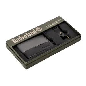 Timberland Men's Canvas Leather Billfold Wallet with Key FOB Timberland Men's Canvas Leather Billfold Wallet with Key FOB