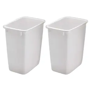 Rubbermaid Open Top Wastebasket Large Plastic Trash Bin Container, 36 Qt, 2 Pack