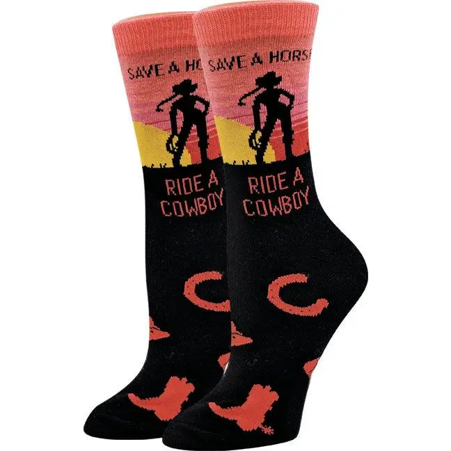 Save a Horse Ride a Cowboy Socks