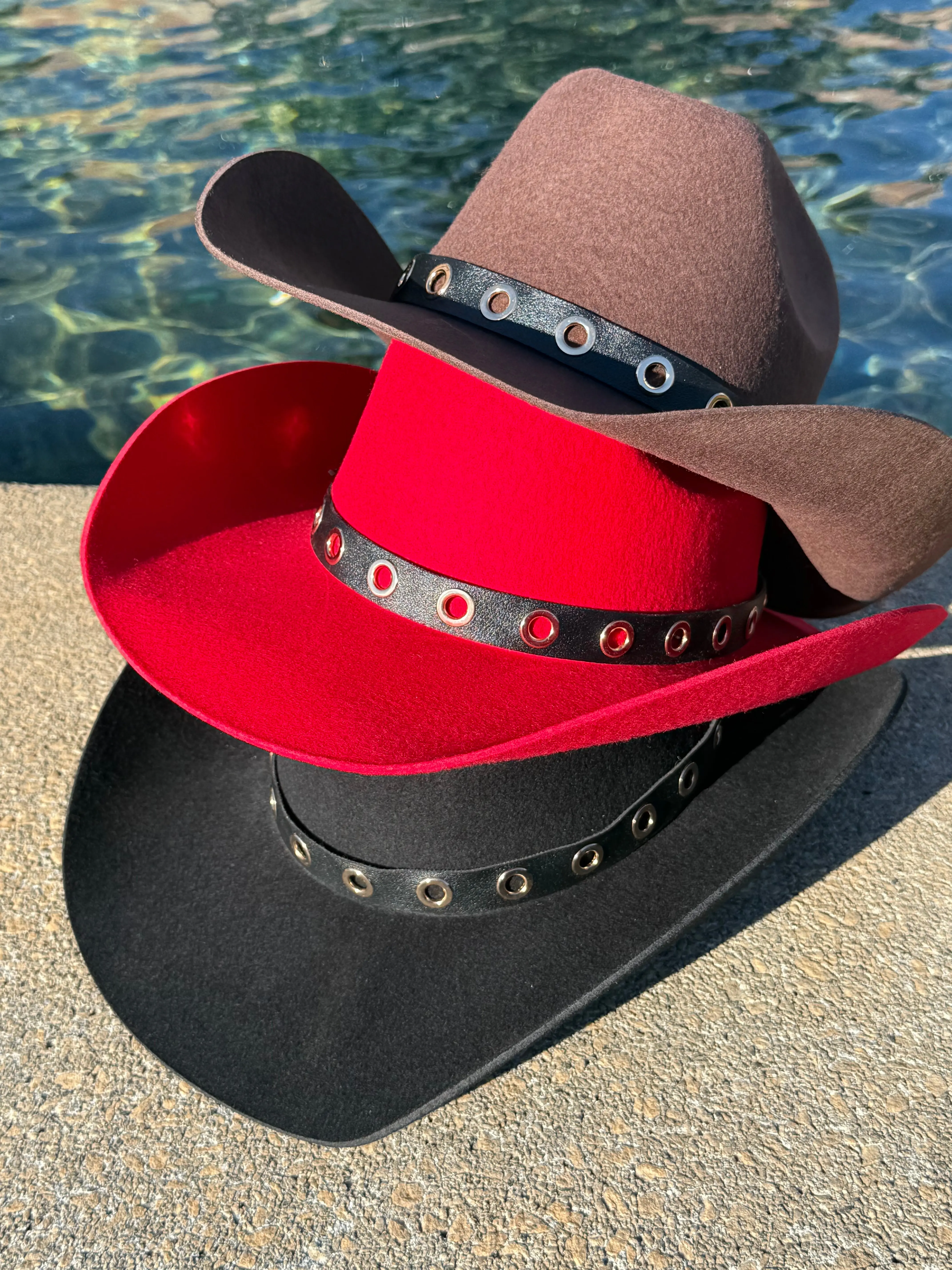 GoldRound 100% Wool Cowboy Hat Solid, Solid Cowboy Hat for Burning