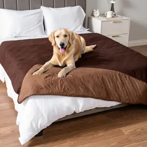 Bed Cover for Dogs,  Pet Blanket Couch Cover, Reversible Furniture Cover Sofa Protector for Pet  Bed, Washable  Blanket  Cover for Couch Seat, 102x82 Brown