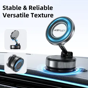 2025 Upgraded Vacuum Magnetic Car Phone Holder, 360° Reinforced 96LBS Ultra Suction Cup Phone Mount, Foldable Car Phone Stand Strong Suction Cup Phone Holders for Car/Makeup/Gym/Mirror Mount for iPhone & Android