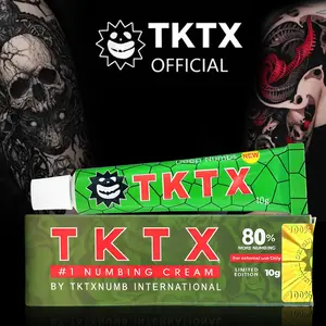 Buy 2 Get 1 Free | TKTX Green 80% Upgrade Edition Tattoo Numbing Cream | Advanced Efficient Anesthetic Formula | Virtually Painless for Pro-Quality Results | Tattoos, Laser Removal, Waxing & Brow Threading | 10g Per Tube