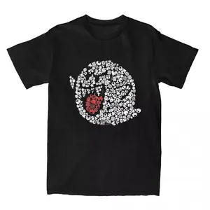 Marios Boo Portrait Graphic T-Shirts Men Women Unique Pure Cotton Tee Shirt O Neck Short Sleeve T Shirt Plus Size Clothes Relaxed Fit Top