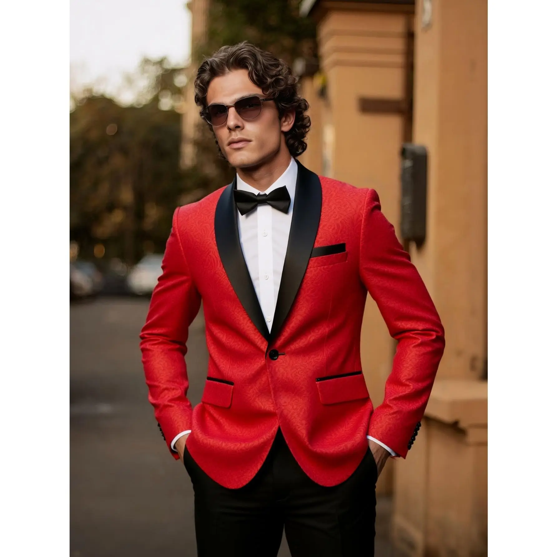 Men's Suit Jacket Shawl Collar One Button Tuxedo Blazer - Slim Fit for Wedding, Prom, Formal Events Classic Fabric jackets western clothing business casual tops