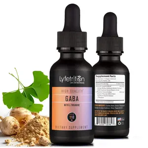 LYFETRITION GABA with L-Theanine Ginkgo Biloba Organic Peruvian MACA Root 118ml Quick Absorption Liquid Supplement Made in USA High Quality Natural Dietary Supplement