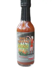 DEVIL'S LIGHTNING BHUT JOLOKIA "GHOST PEPPER" HOT SAUCE