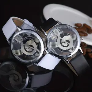 Music Note Watch Treble Clef Dial Quartz Wristwatch Fashion Statement Unique Design Unisex Gift for Music Lovers Stylish Everyday Wear Aesthetic Minimalist Watch Trendy Accessory Viral TikTok Gift Idea Couples Matching Watch Creative Design