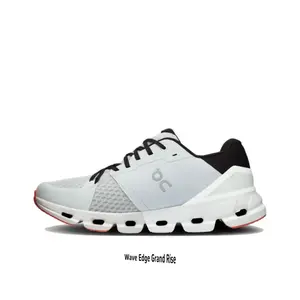 White Black Orange Mixed Perforated Knit Mesh Running Kicks | Hollow Flexible Cushion Rubber Outsole Daily Athleisure Sneaks