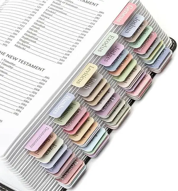 Bible Tabs, 75 Tabs, Minimal Morandi, Laminated Bible Tabs for Women and Men, Bible Tabs for Study Bible, Bible Index Tabs
