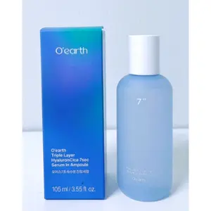 O’earth 7sec HyaluronCica Serum 105ml – Fast absorbing Korean ampoule + free toner pad