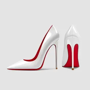 High Women's Stiletto  Heel Pointed Red Bottom Pumps Girl Walking Shoes red bottom heels