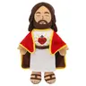 Yelakey 13.4" Jesus Plush Doll for Kids Jesus Plushie with Red Gold-Trimmed Shawl Christian Religious Gift for Christening & Easter Decoration