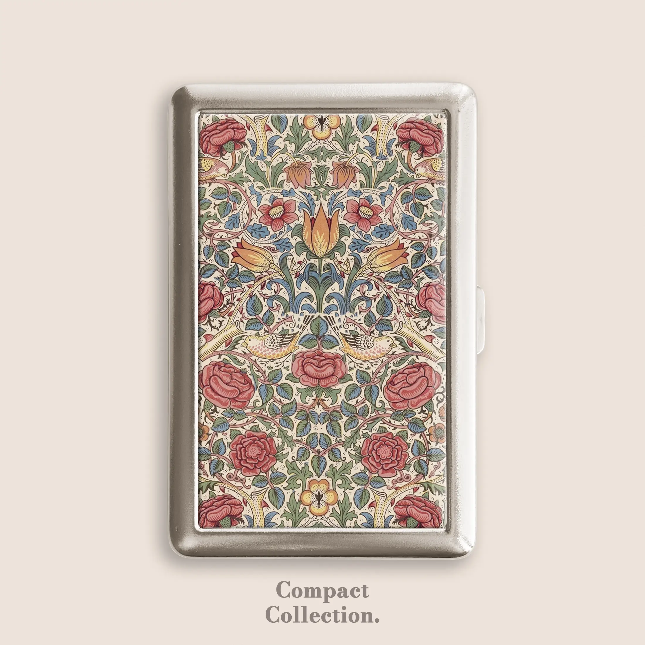 William Morris Rose 1883 Cigarrette Case Zigarettenetui Wallet Vintage Metal 100s Box Blunt Holder Gift
