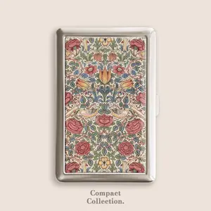 William Morris Rose 1883 Cigarrette Case Zigarettenetui Wallet Vintage Metal 100s Box Blunt Holder Gift