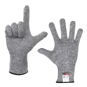 Cut Resistant Gloves (2 Counts), Outdoor Work Protective Gloves, Kitchen Meat Cutting Safety Gloves, High Performance Gloves for Wood Cutting, Strong Work Gloves