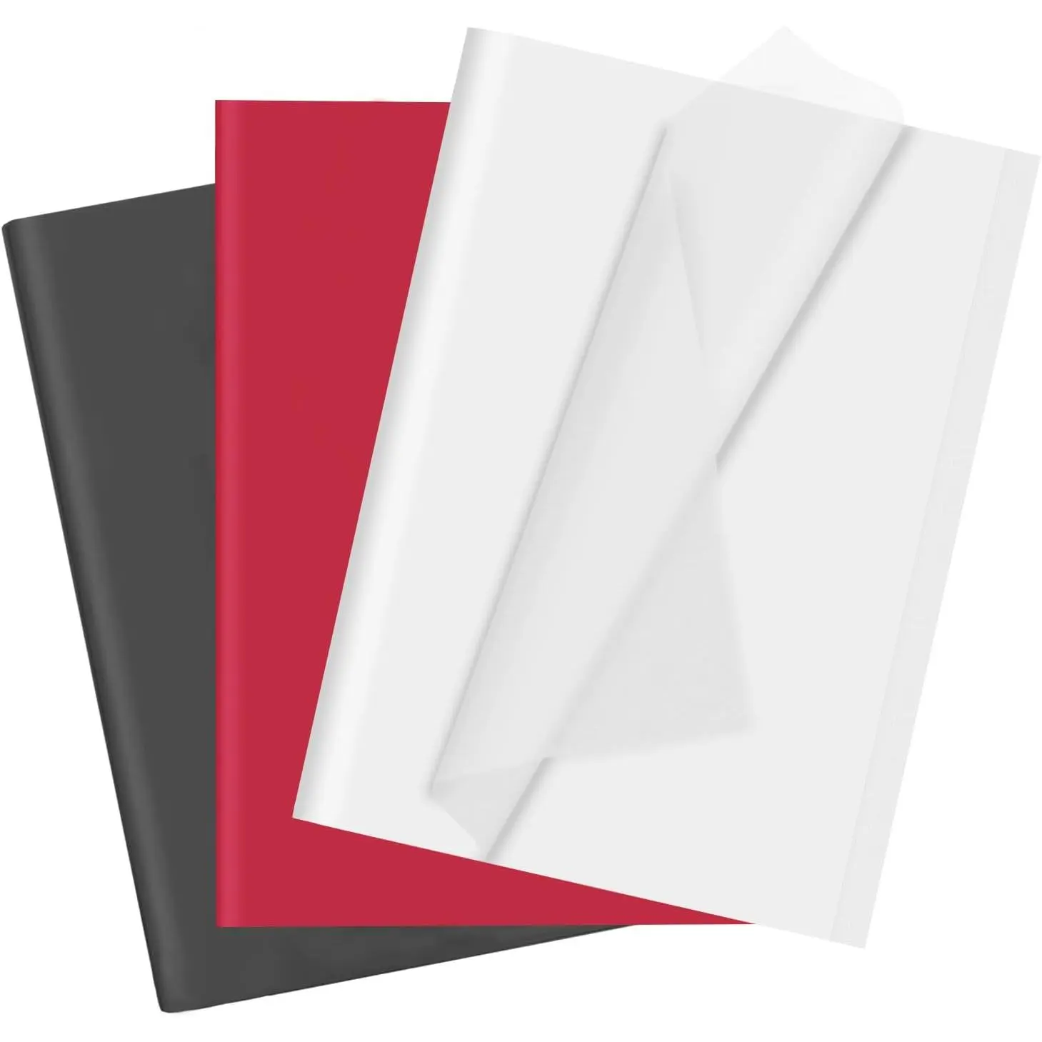 60 Sheets Black, White and Red Tissue Paper Bulk for  Bags Halloween Christmas Wrapping Paper DIY Crafts for Party Decor, 14 x 20 Inch